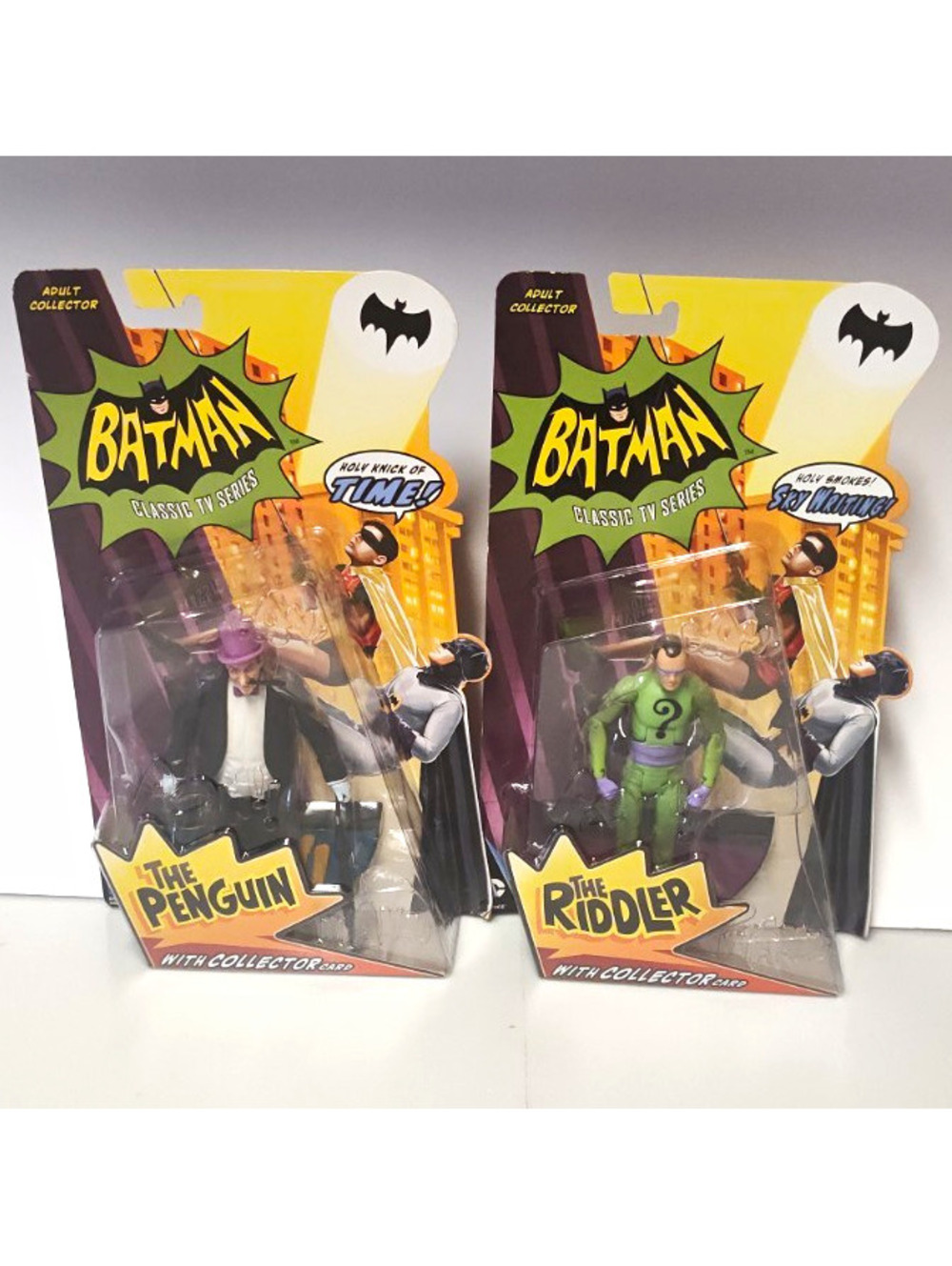 Batman Classic TV Series Penguin Riddler Mattel Y9636 Y9635 Figures 2013 Lot